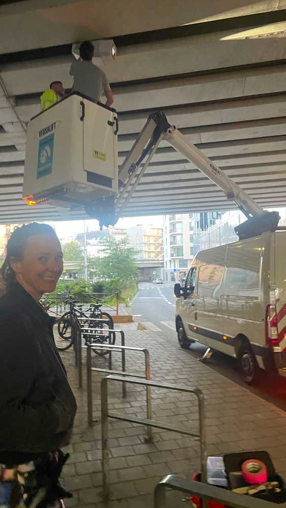 Artist Lotte Van den Audenaeren at installation